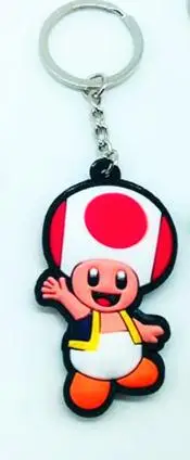 8 Игра Super Mario Bros ПВХ брелок Луиджи Марио Персик Принцесса Боузер Мультфильм фигурки брелок для мужчин ребенок llaveros hombre брелок - Цвет: 8