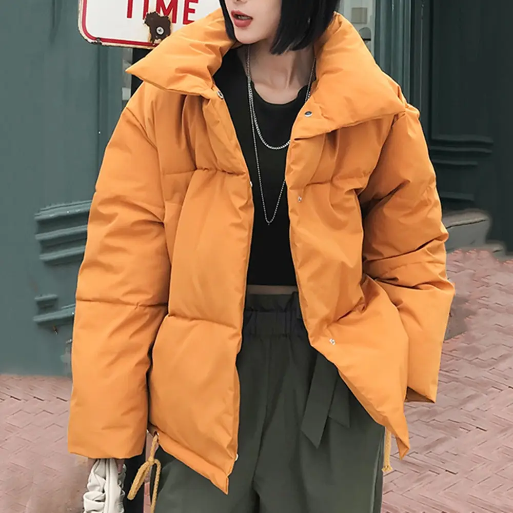 Осенне зимняя куртка Женское пальто модная женская со стоячим воротником