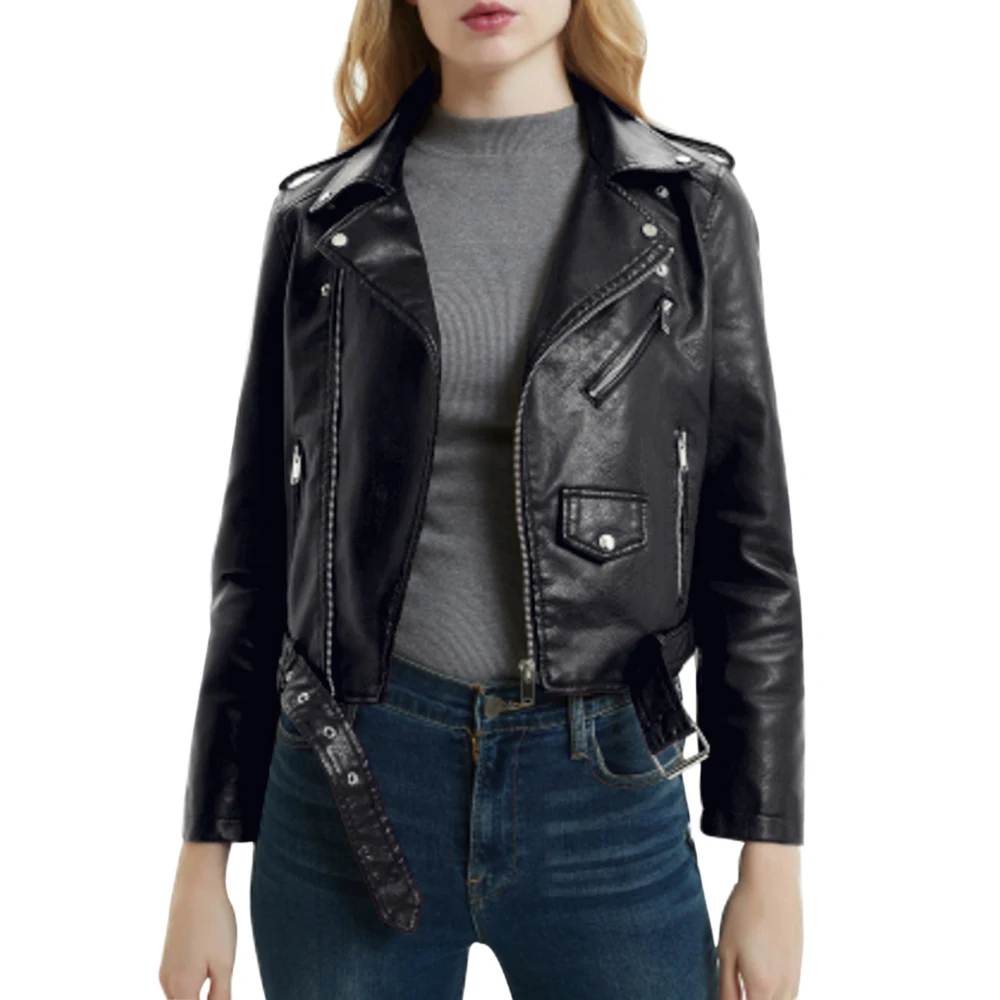 Женские брендовые зимние осенние Мотоциклетные Куртки из искусственной кожи