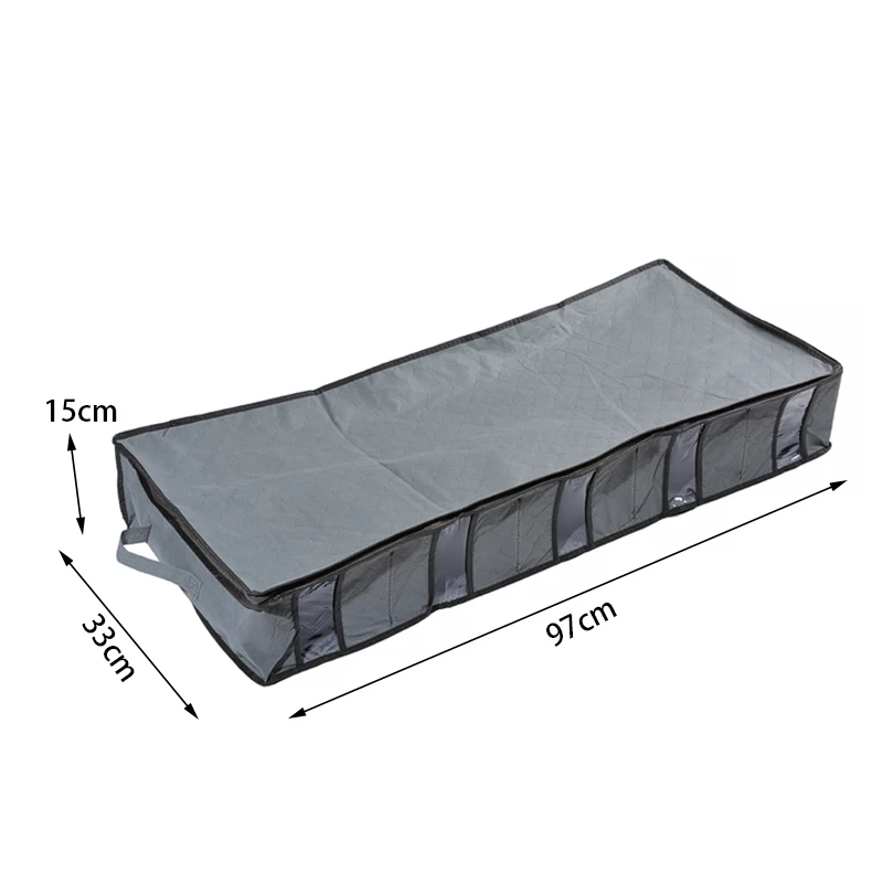 

Under Bed Storage Bag 5 Compartments Clothes Quilt Divider Bag Non-woven Dust-proof Foldable Multifunction Under Bed Storage Bag