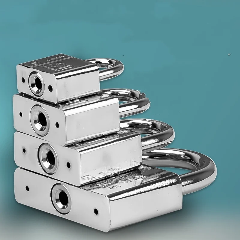 30 мм защитный замок из нержавеющей стали с 4 ключами сверхпрочный серебристый