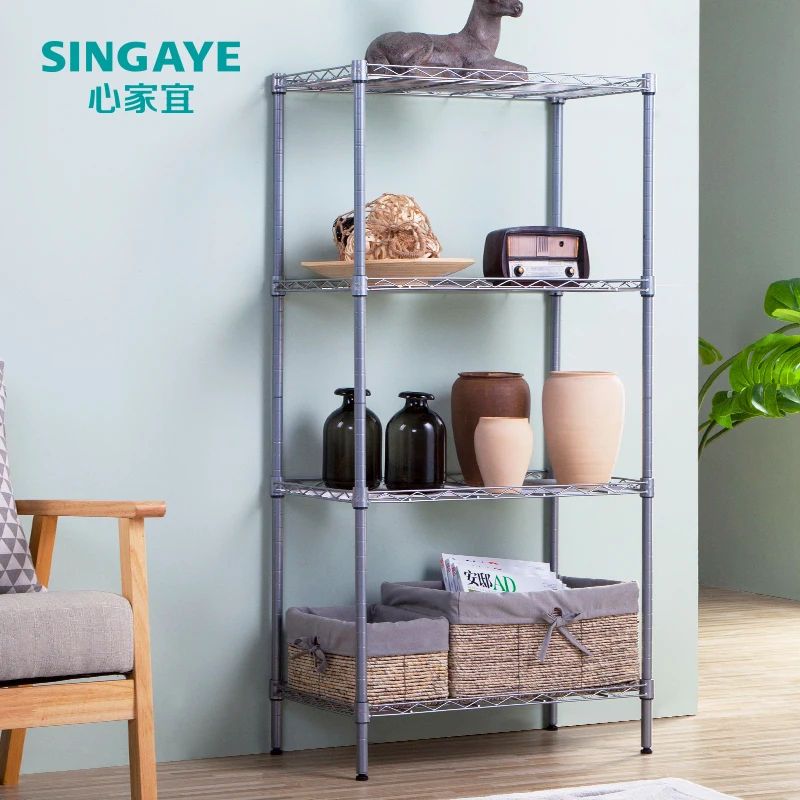 

Shelf: Kitchen Shelf, Living Room, Balcony, Floor Storage Multi-functional Metal Shelf