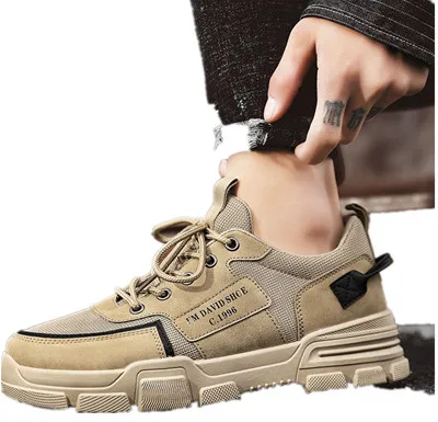 

Men's shoes summer breathable non-slip deodorant work place wear-resistant black all-match casual labor insurance sports shoes