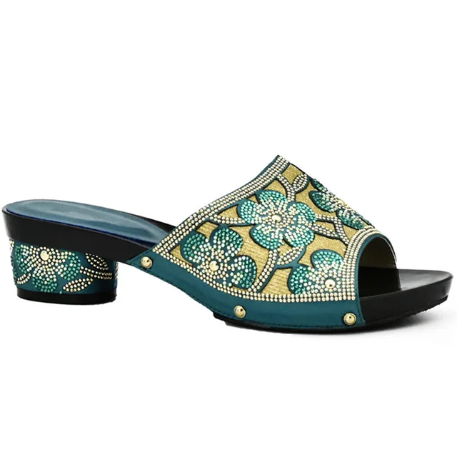 Teal shoes only Комплект из итальянских женских туфель и сумочки синего цвета, украшенный стразами, комплект из туфель и сумочки в итальянском стиле, комплект из туфель и сумочки для вечеринок - Цвет: Teal shoes only