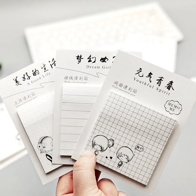 

20pcs Cartoon Stationery Memo Pad Sticky Notes Student Supplies Award Scrapbook Office School Supplies Stationery Wholesale