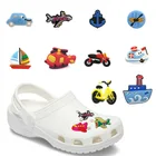 Амулеты для обуви из ПВХ, украшения для самолета, лодки, автомобиля, велосипеда, мотоцикла, подарок для детей, 1 шт.