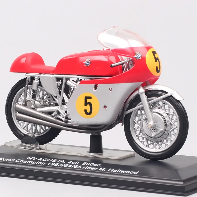 Масштаб 1:24 Italeri MV Agusta 500cc чемпион мира 1963 № 5 Райдер M.Hailwood GP гоночный литая модель