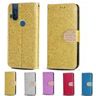 Роскошный блестящий кожаный чехол-книжка с бриллиантами для телефона Motorola Moto One, чехол с функцией подставки и отделением для карт