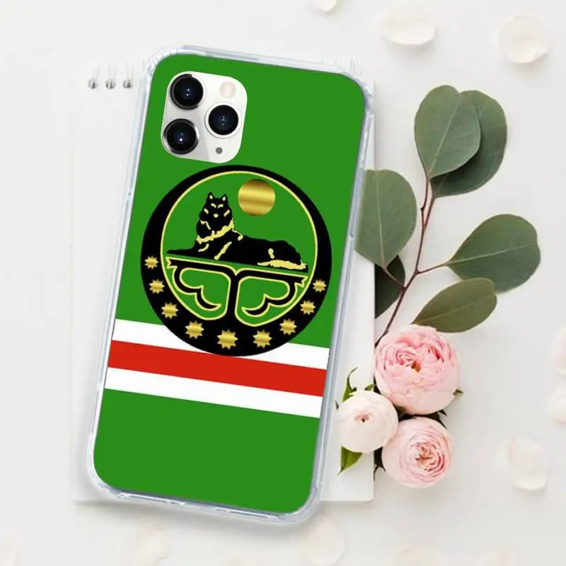 

Chechnya flag design pattern Phone Cases for iPhone 11 12 pro XS MAX 8 7 6 6S Plus X 5S SE 2020 XR Luxury brand shell
