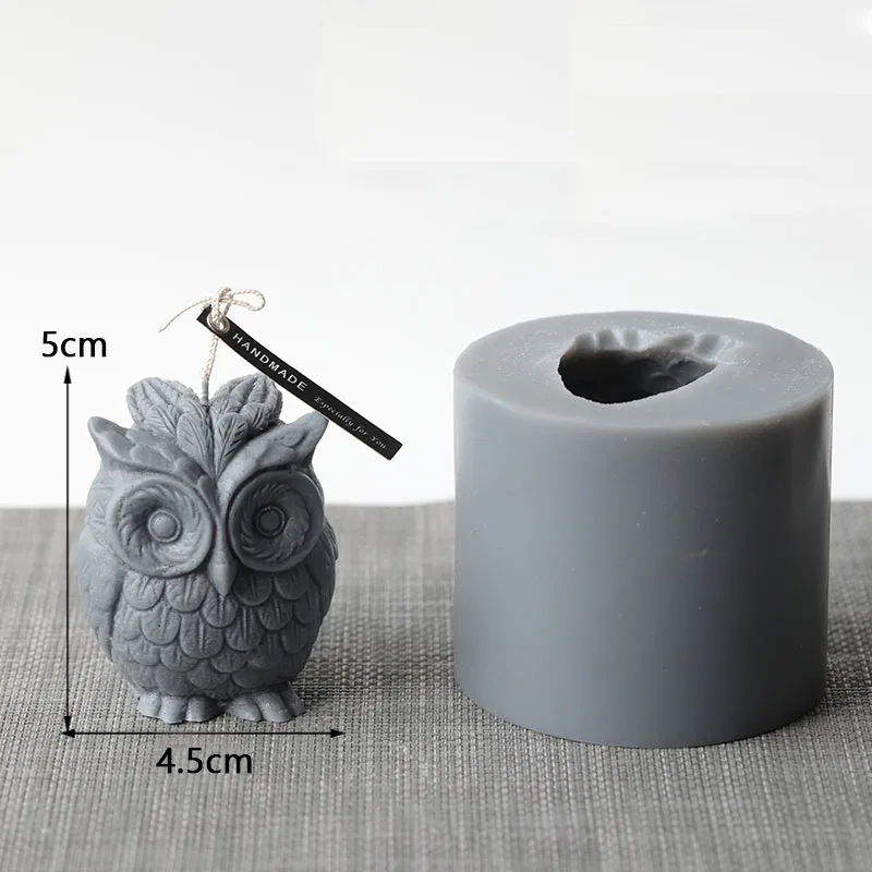 

3D Силиконовая форма Свеча в форме Совы "сделай сам", форма из смолы ручной работы для гипса, соевого ароматического воска, мыла, силиконовые ф...
