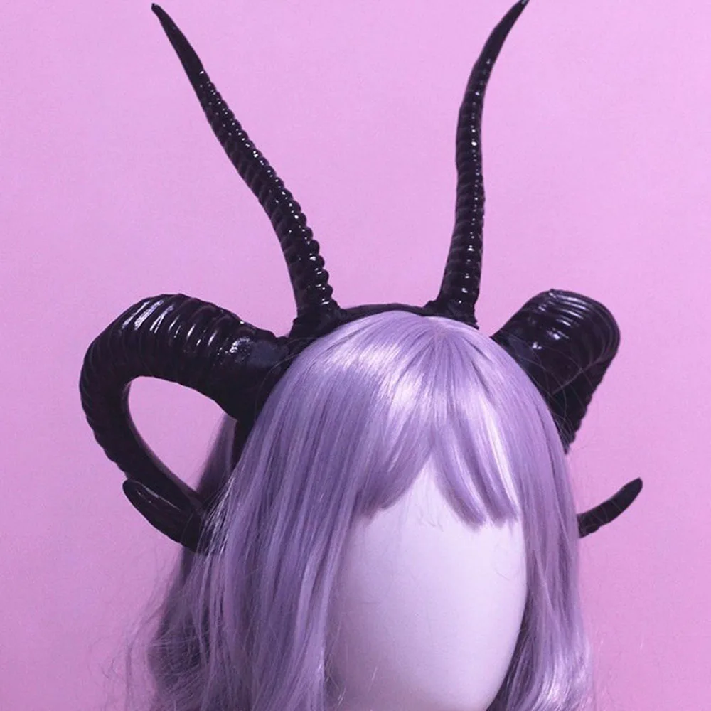 Повязка на голову с рожком овцы в готическом стиле Antelope повязка лесными