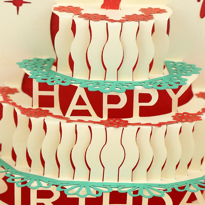 3D счастливого дня рождения дневной свет с конвертом новые поздравительные