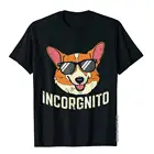 Футболка Incorgnito, забавная футболка с изображением вельского корги, лица собаки, подарок любимому, футболки, классический нормкор, хлопковый Мужской Топ, крутые футболки