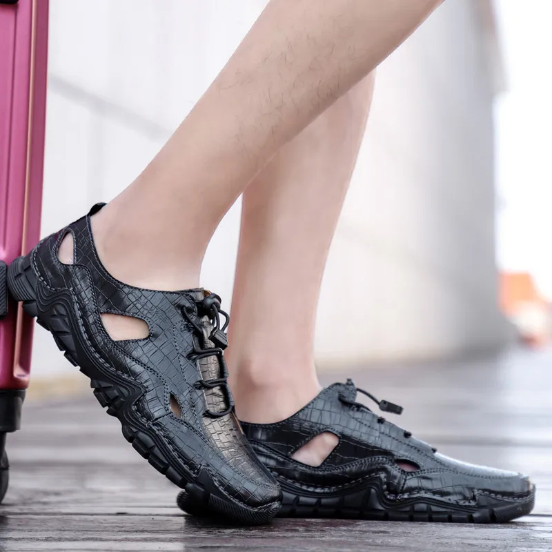 

Fashion Wear-resistant Flat Breathable Slippers Trend Comfortable Soft High Quality Men's Summer Shoes Casual New 2021 Home