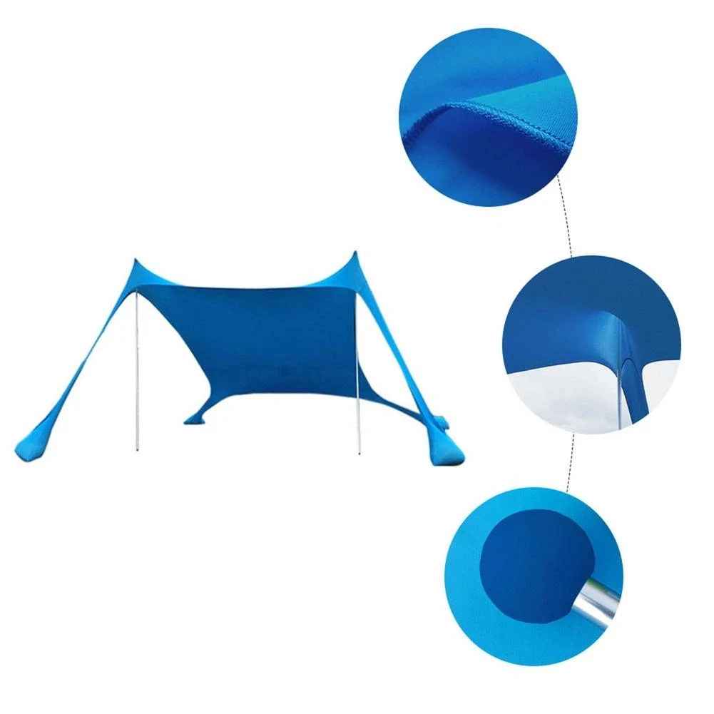 저렴한 휴대용 캠핑 Pergola 야외 Windproof 비치 텐트 양산 및 전망대 텐트 210*150*170cm 모래 앵커 Ultralight 방수포