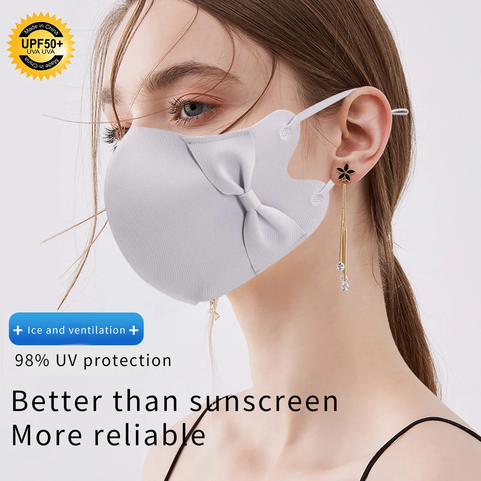 Ice Slik Mouth Mask With Design Reusable Face Nose Wire Solid Cloth For Women Halloween Cosplay Masque | Тематическая одежда и