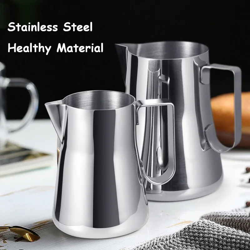 

Stainless Steel Pull Flower Cup Frothing Coffee Pitcher Cappuccino Milk Pot Espresso Cups Latte Art Milk Frother Frothing Jug