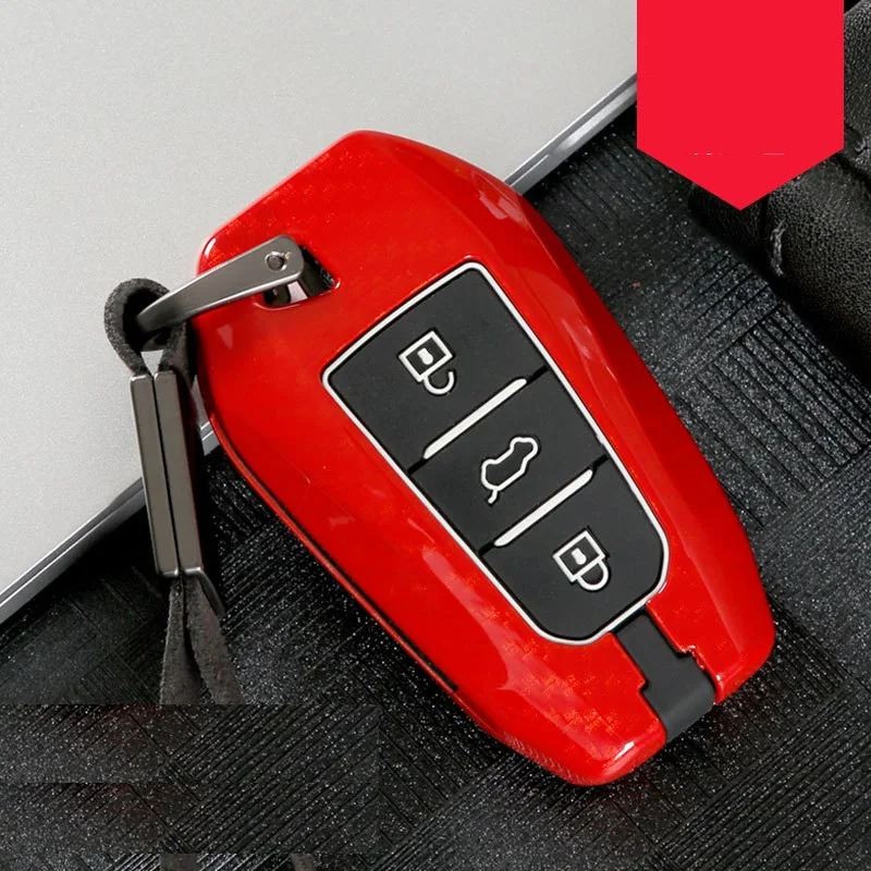 Чехол для автомобильного ключа из углеродного сплава чехол без Peugeot 208 308 508 3008 5008