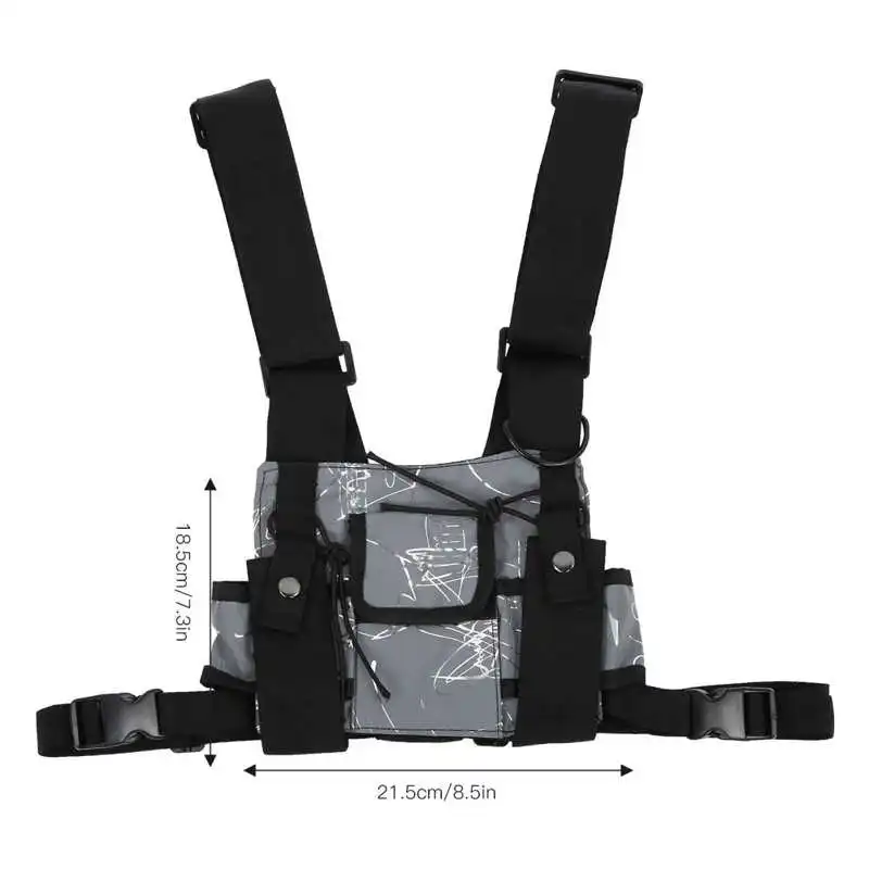 Многофункциональный жилет из светоотражающей ткани тактический с регулируемым