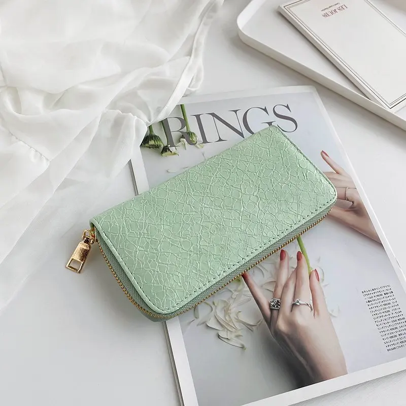 Женские кошельки с сетчатым рисунком кожаный Длинный кошелек сумка для телефона