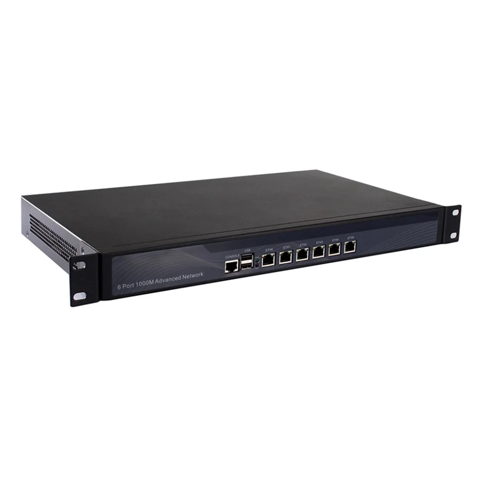 1U Rackmoun брандмауэр с 6 intel 1000M 82574L Gigabit LAN Intel Dual Core i3 3220 3240 3,3 ГГц с Mikrotik ROS 4G ram 128G SSD