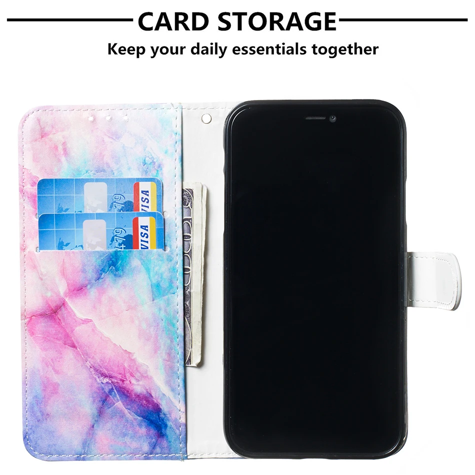 Чехол книжка из искусственной кожи для Samsung Galaxy S10 Plus S10e S20 Ultra A10 A20 A30 A40 A50 A70 A51 A71 A6 A7