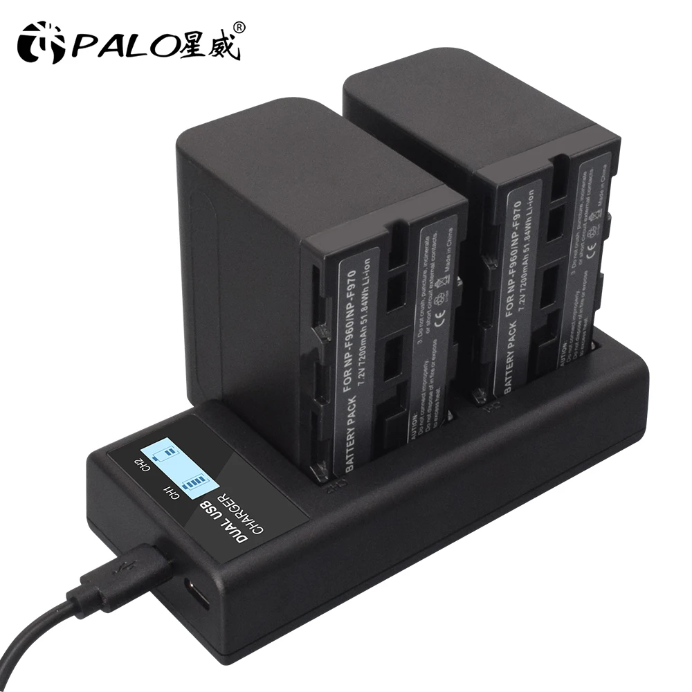 

NP-F960 NP-F970 Rechargeable Battery Charger For SONY NP F930 F950 F770 F570 F550 F750 F960 F970 Camera Batteria Recharger