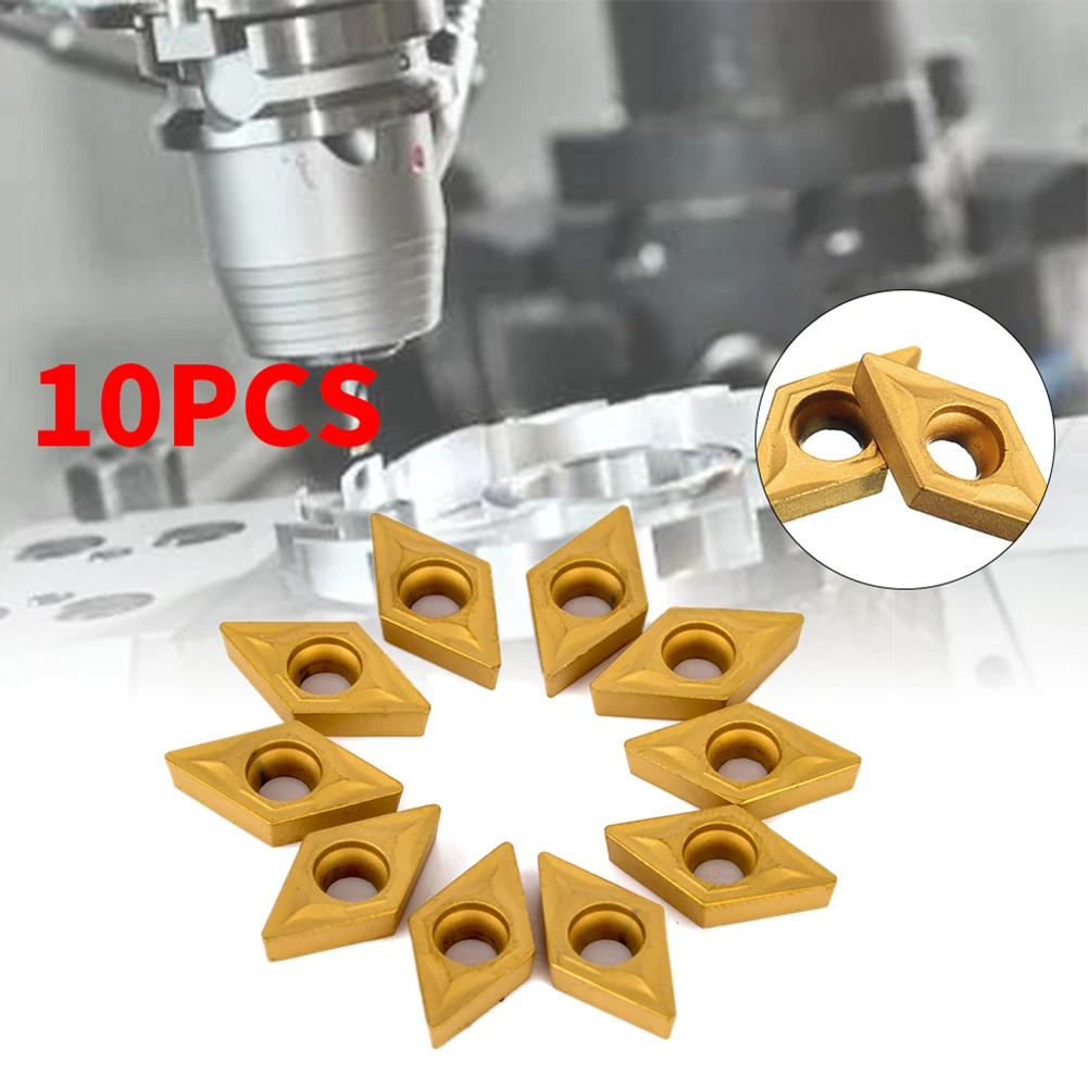 

Carbide Turning Inserts Metal Cutter Multilayer Coated Lathe Blades Golden for Holder Tool Replacement Carbide insert 10PCS
