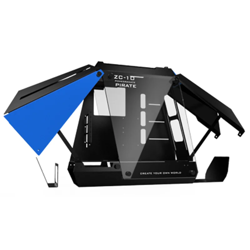 Чехол для компьютера с охлаждением воды алюминий и закаленное стекло|Кулеры