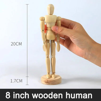 wooden human 2 Деревянный Ручной человек Деревянный Рисунок эскиз Манекен Модель художника подвижные конечности человека мужские миниатюры фигурки украшения ремесла - Цвет: wooden human 2