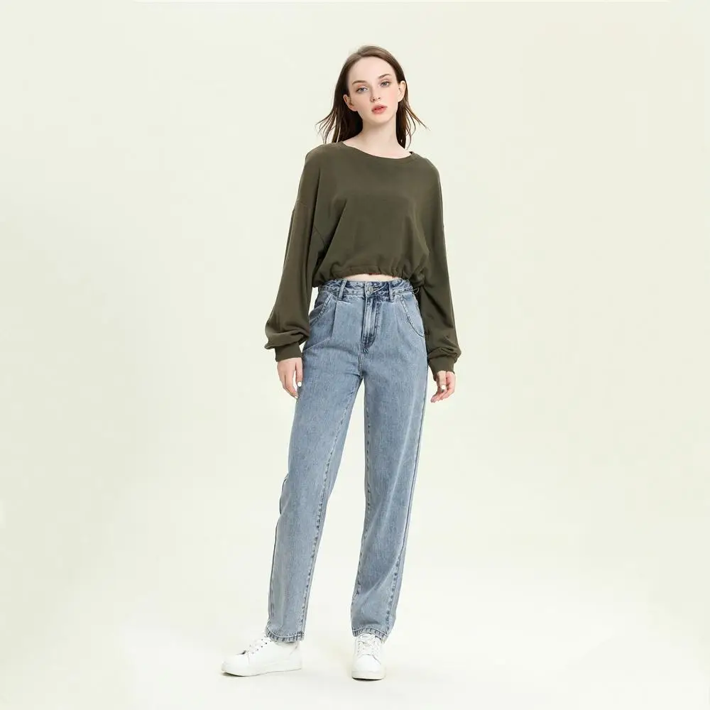 

High Waist Straight Jeans Women 2020 Autumn Winter Boyfriend Loose Denim Pants Female Casual Classic Long Jean New Pants