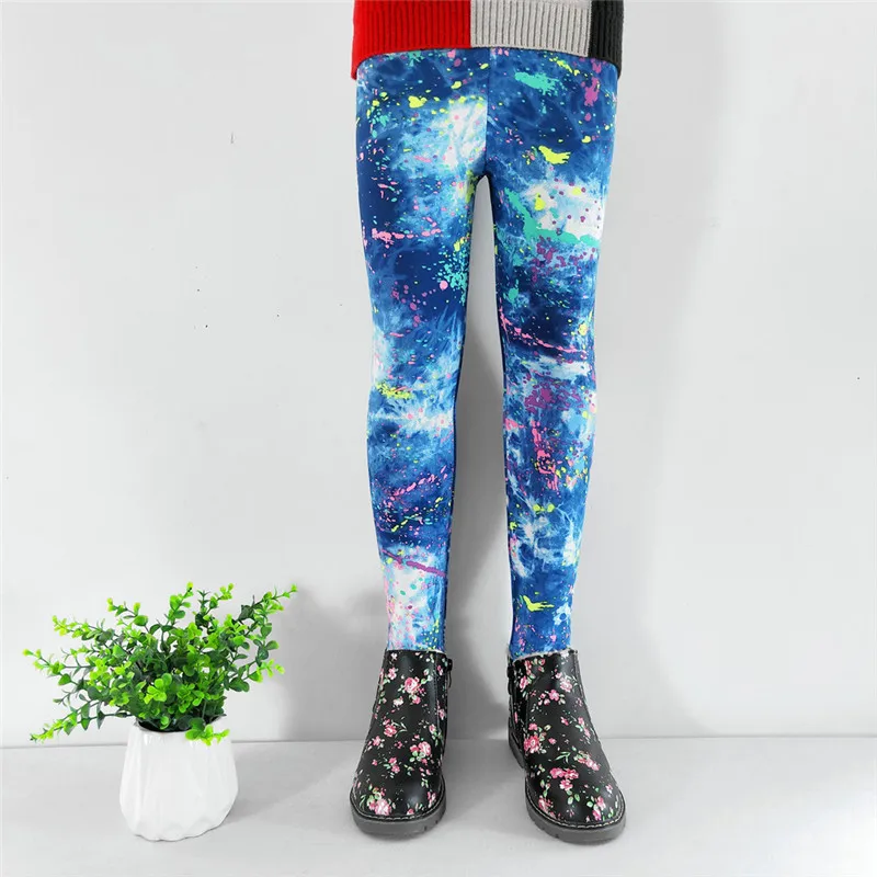

New Children Leggings Cartoon Warm Thick Winter Wear Sweet Girls Boys Printed Trousers Fashion Clothes for Teens Christmas Pants