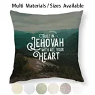 Чехол на подушку из хлопка и льна с изображением Библии