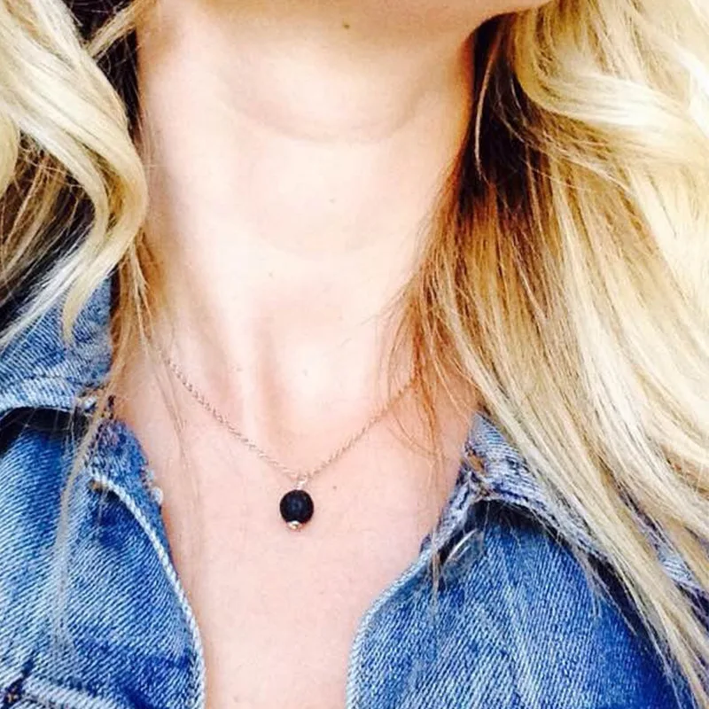 

HebeDeer Necklaces Jewelry Lovers Trendy Beads Girl Light Yellow Gold Color Classic Stainless Steel Necklace Chain Women