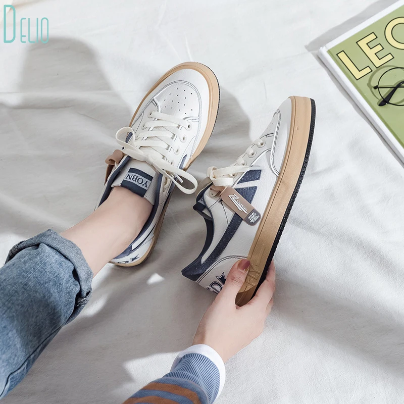 

Женские кожаные туфли на шнуровке, белые дышащие туфли на шнуровке, Повседневные Удобные туфли, новинка сезона 2021