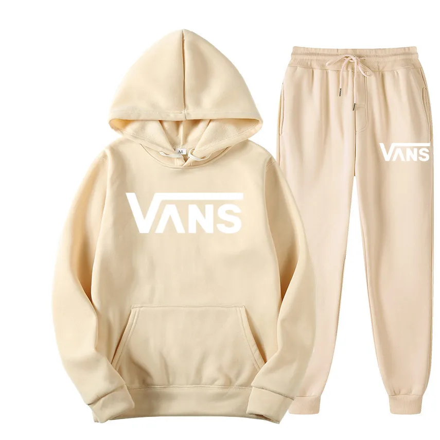 

New Men's Spring and Autumn Personality Printed Letters Multicolor Two-piece Headband Hoodie + Pants Comfortable Warm Suit