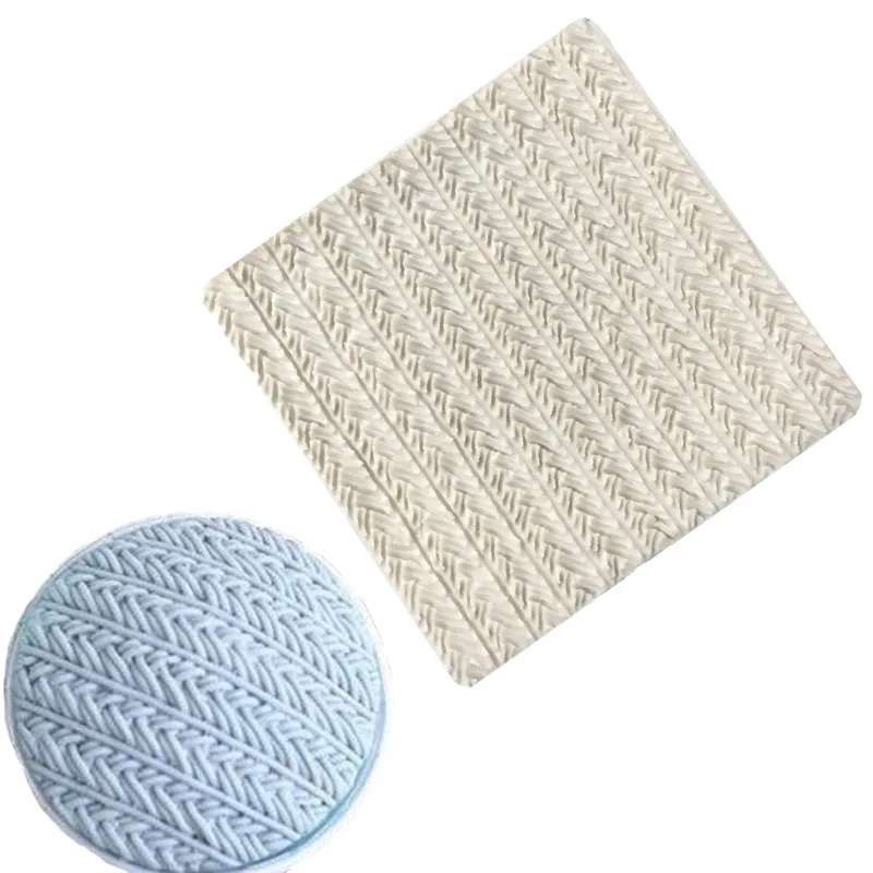 Вязаная силиконовая форма для помадки вязаный свитер рельефный коврик украшения