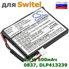 Аккумулятор 0837, DLP413239 для Switel, 500mAh