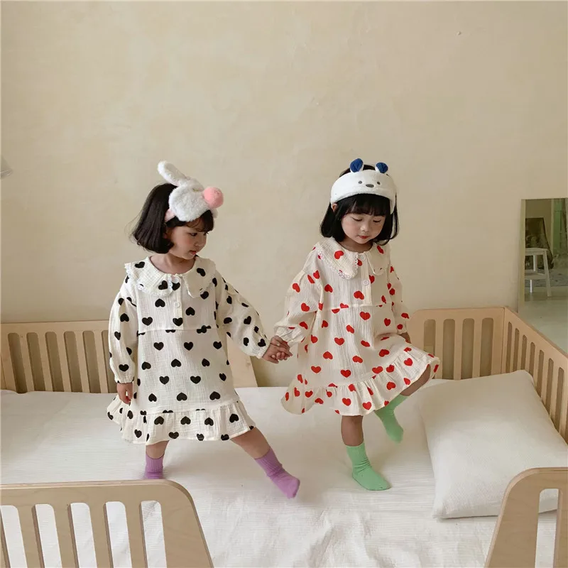 

Girl Dress Kids Baby Gown 2021 Sweetheart Spring Autumn Toddler Princess Outwear School Beach Uniform Dresses Children Clothing