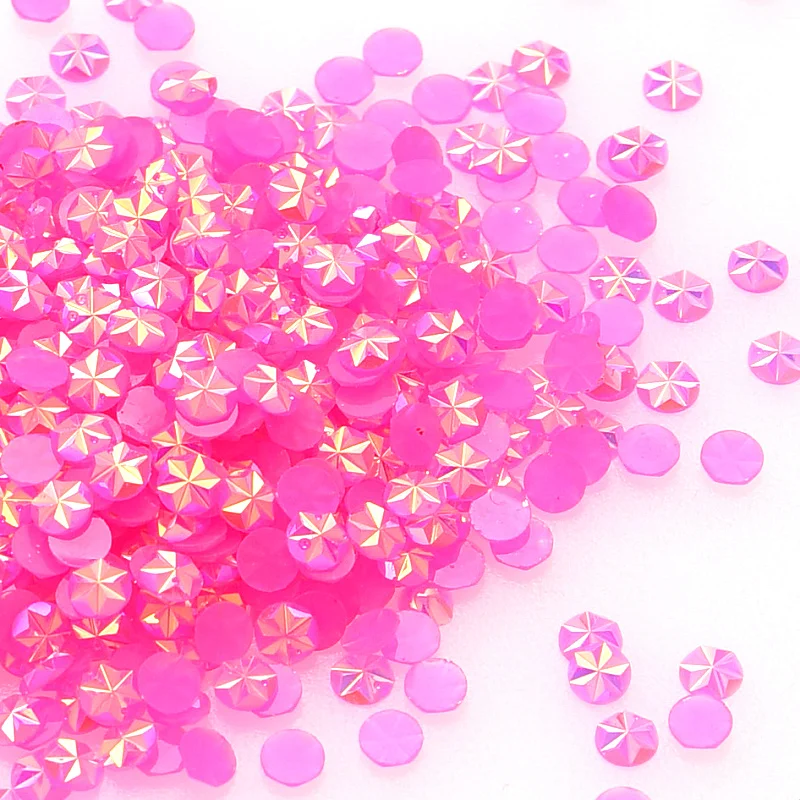 1000 шт. квадратные Красочные Стразы из смолы без горячей фиксации стразы с плоской