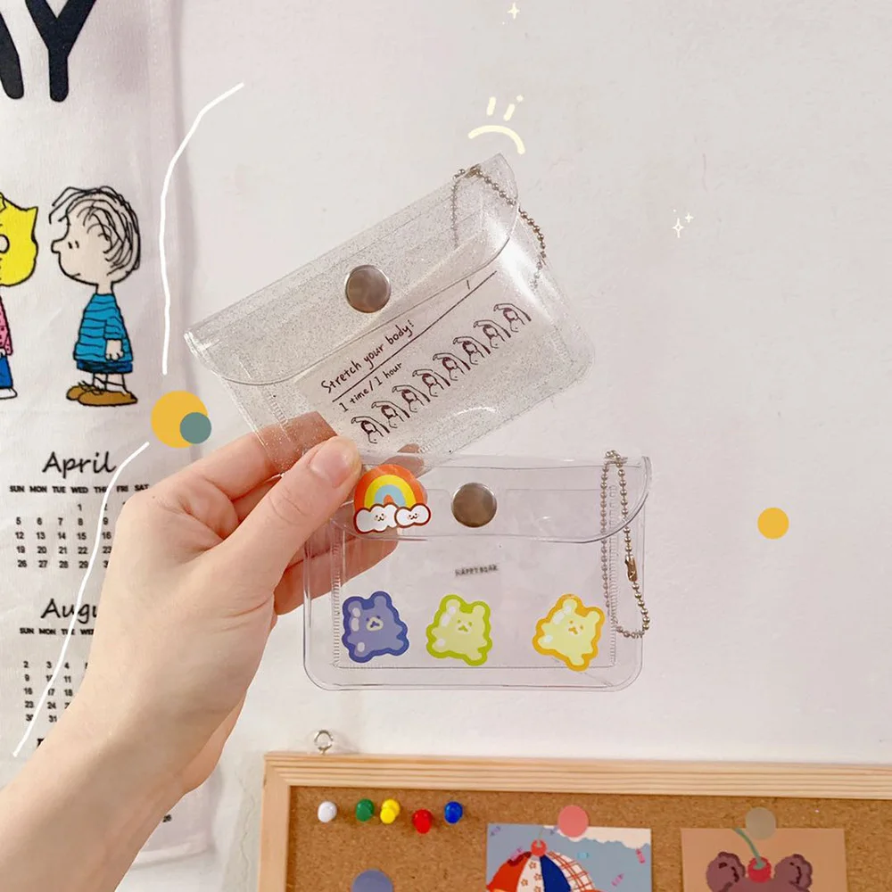 Прозрачный блеск значок карты сумка Kpop Дисплей для промо акций в больнице