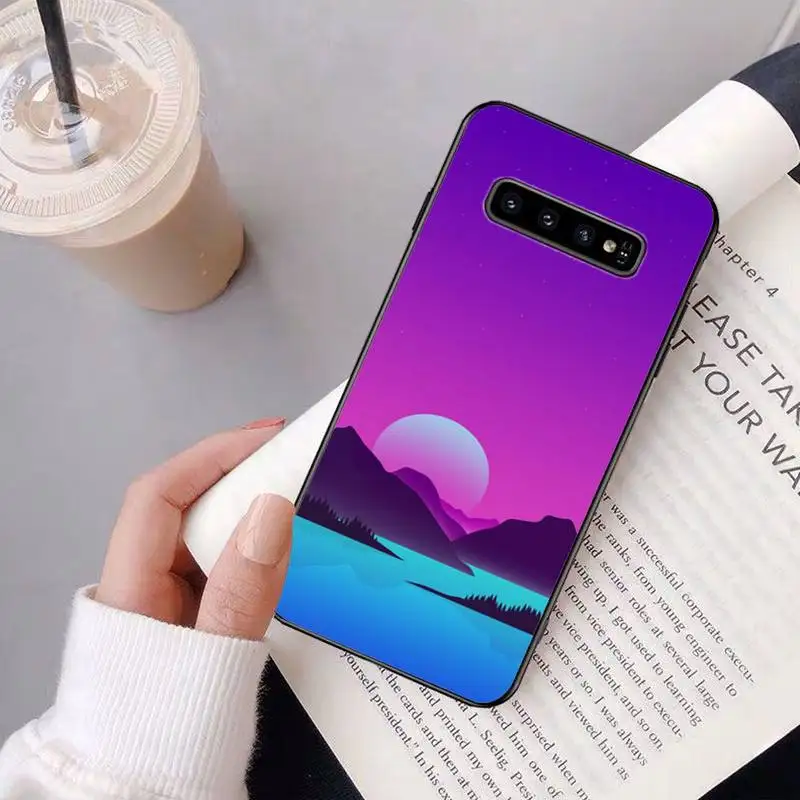 Beautiful purple scenery Phone Case luxury brand case for samsung galaxy S8 S9 S10e S20 PLUS J6 J600 cases cover