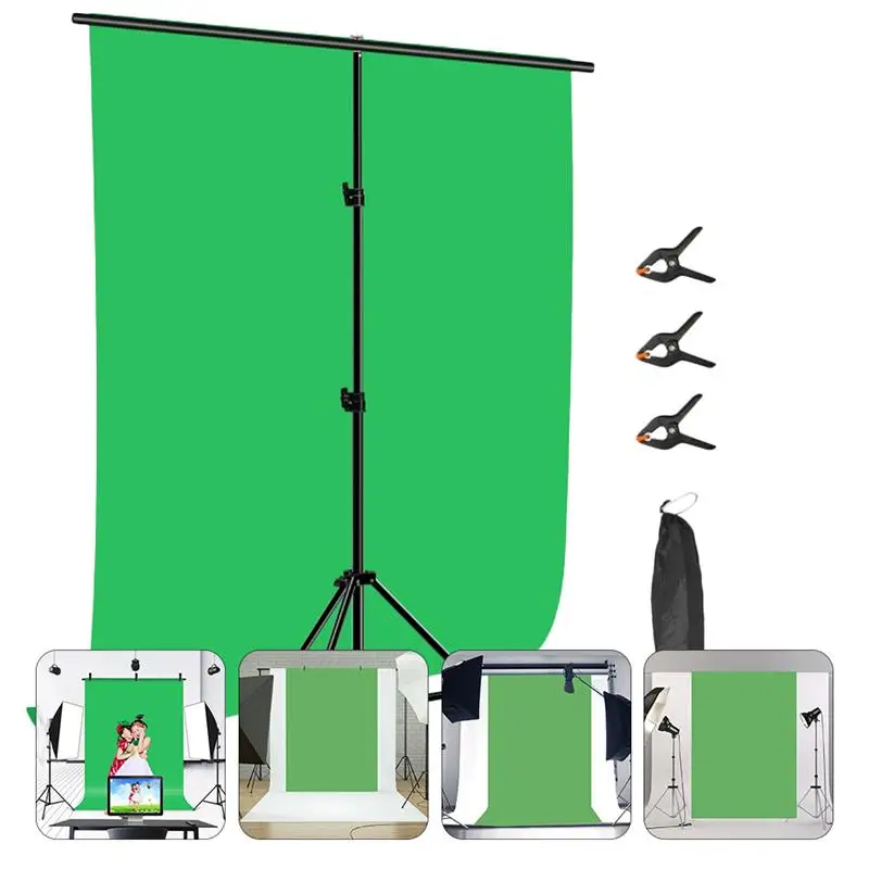 

1 Set 1x2m Background Stand with Photography Background Cloth and Backdrop Clips