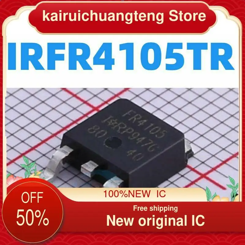 

Новый оригинальный IC 10-200 шт. IRFR4105TRPBF IRFR4105 FR4105 27A/55V TO-252