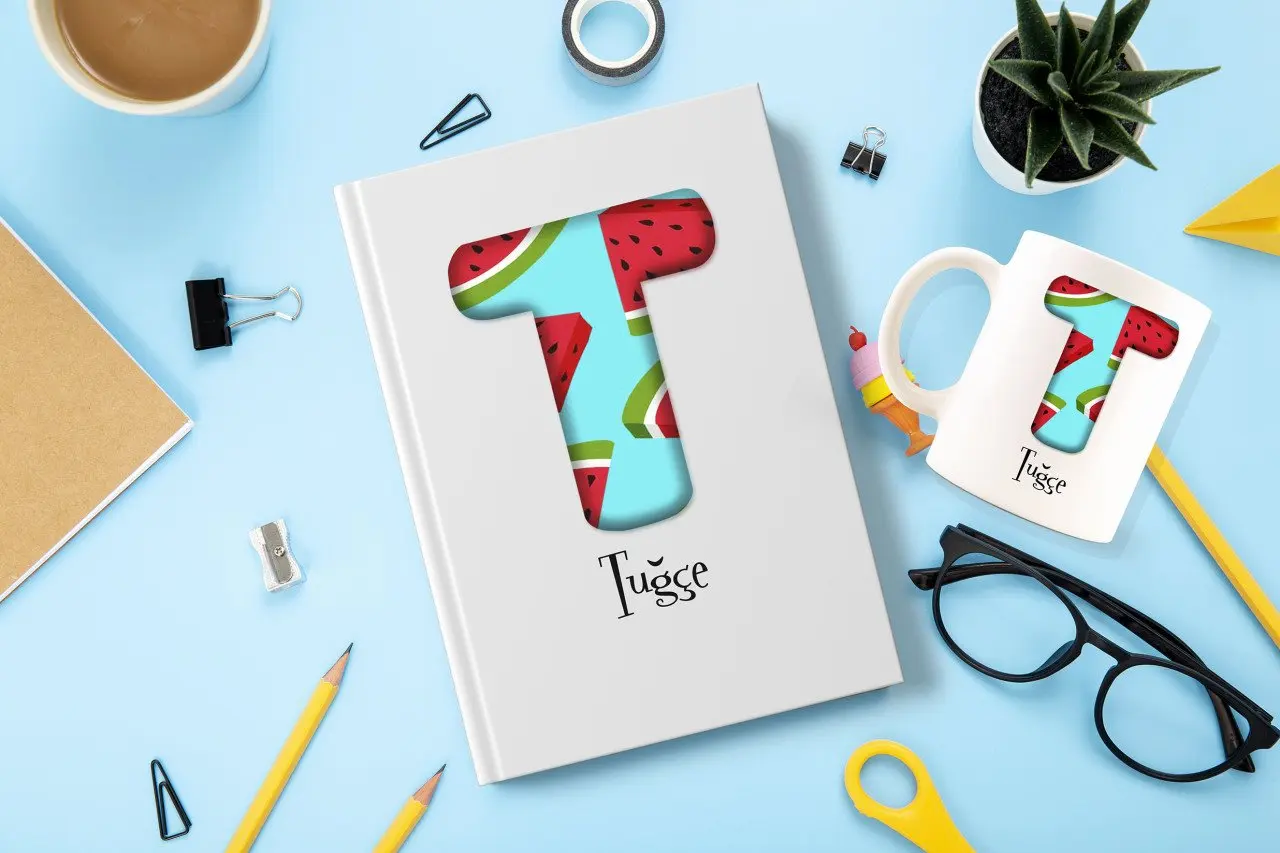 

С персональными буквами дизайн Белый Леджер и кружка подарок Seti-14