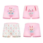 Новое поступление, нижнее белье для девочек Бесплатная доставка, модные детские хлопковые трусы с персонажами из мультфильмов для малышей Короткие трусы-боксеры, 4 предмета, для детей от 1 года до 7 лет