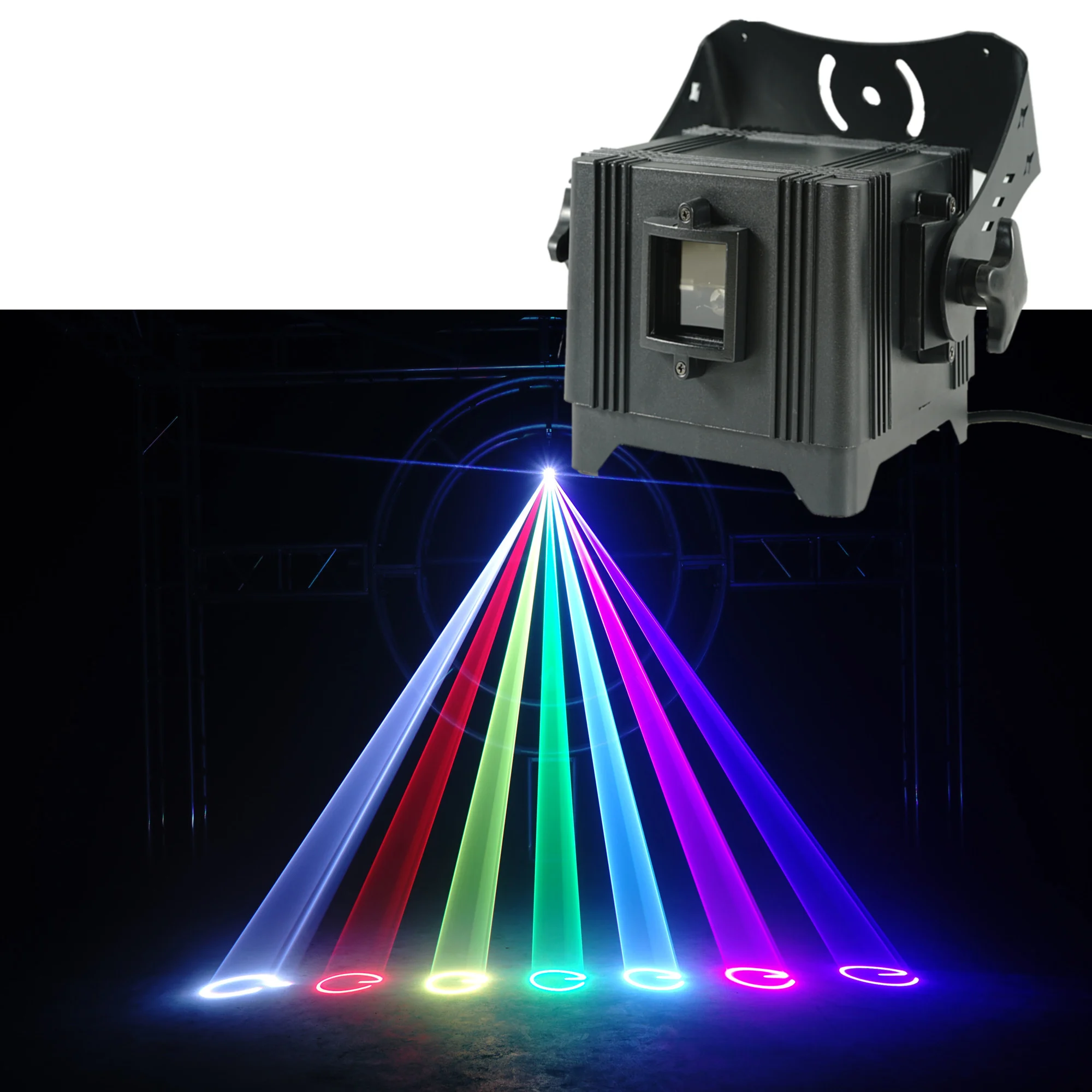 

2W full-color single-head pattern laser light LED stage light voice-activated Dj Christmas ball family party laser light