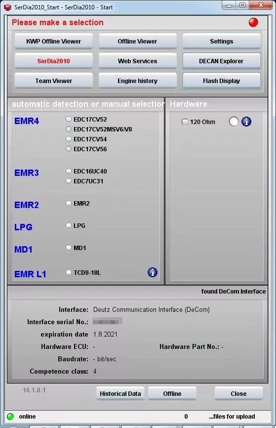 Serdia2010 v14.1.8.3 (2021) Deutz SerDia 2010 6 Level [2021] USB Dongle Supported HS Light II Decom | Автомобили и мотоциклы