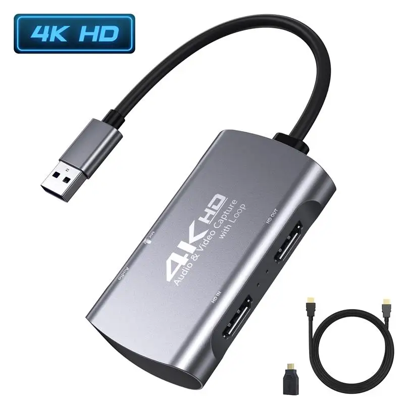 

Карта видеозахвата USB3.0 4K 1080P 60 кадров/с PS4 к HDMI-совместимым