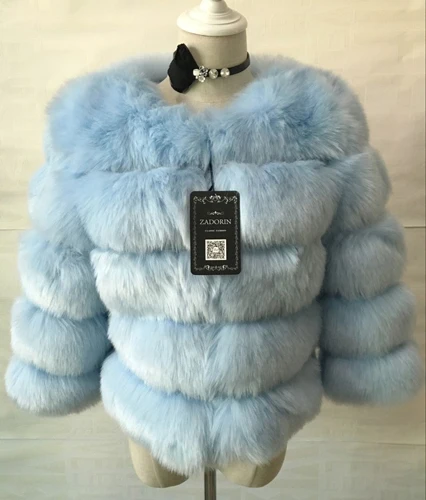S-3XL норковые женские пальто зимняя верхняя мода розовая шуба из искусственного меха элегантная Толстая Теплая Верхняя одежда куртка из искусственного меха Chaquetas Mujer - Цвет: Light blue